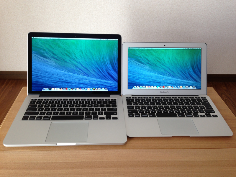 MacBook Pro Retina 13インチ(Late 2013)とMacBook Air 11インチ(Mid  2013)の外観を詳しく比較してみた | SmCo memory
